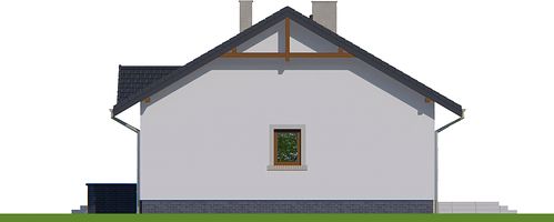 Правый фасад дома, Одноэтажный дом 13х10 - 103 м2