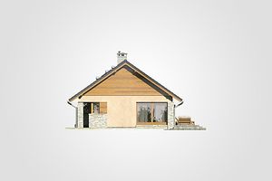 Правый фасад дома, Двухэтажный дом 11х9 - 86.6 м2