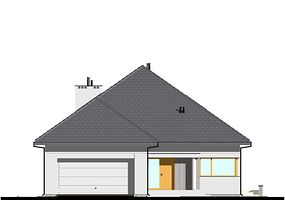 Передний фасад дома, Двухэтажный дом 13х18 - 181.23 м2