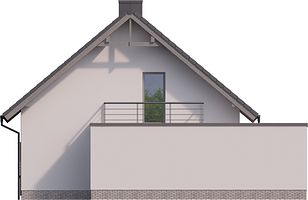 Левый фасад дома, Двухэтажный дом 14х13 - 178.85 м2