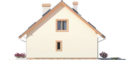 Левый фасад дома, Двухэтажный дом 11х10 - 145.9 м2