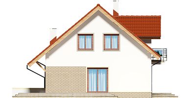 Левый фасад дома, Двухэтажный дом 9х10 - 120.42 м2