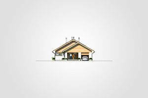 Передний фасад дома, Двухэтажный дом 11х17 - 162.8 м2
