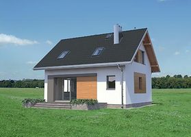 Задний фасад дома, Двухэтажный дом 9х7 - 88.5 м2
