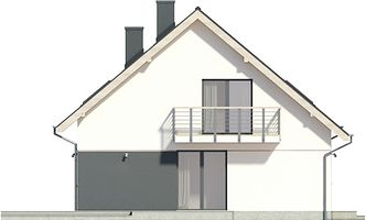 Левый фасад дома, Двухэтажный дом 10х11 - 135 м2