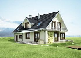 Задний фасад дома, Двухэтажный дом 17х11 - 205.9 м2