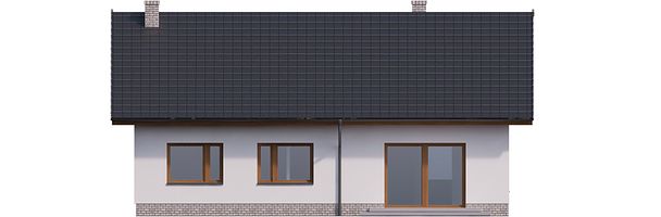 Задний фасад дома, Двухэтажный дом 13х9 - 158.63 м2