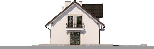 Левый фасад дома, Двухэтажный дом 14х9 - 149.78 м2