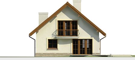 Задний фасад дома, Двухэтажный дом 9х10 - 123.97 м2