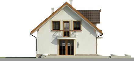Левый фасад дома, Двухэтажный дом 12х9 - 152.85 м2
