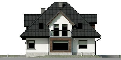 Правый фасад дома, Двухэтажный дом 9х11 - 149.94 м2