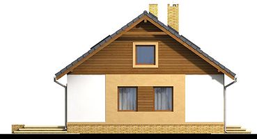 Левый фасад дома, Двухэтажный дом 12х10 - 122.83 м2