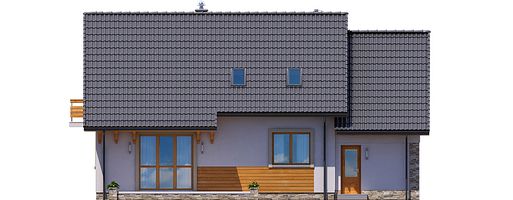 Задний фасад дома, Двухэтажный дом 13х11 - 141 м2
